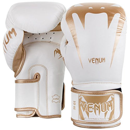 Venum Giant 3.0 Boxing Gloves - Nappa Leather - color: White/Gold, size: 10 oz