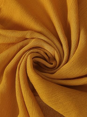 Cotton Linen Plain Hijab Scarf For Women,Muslim Viscose Crinkle Edge With Fringe,Summer Beach Wrap Headwraps Shawl - color: 11#ginger