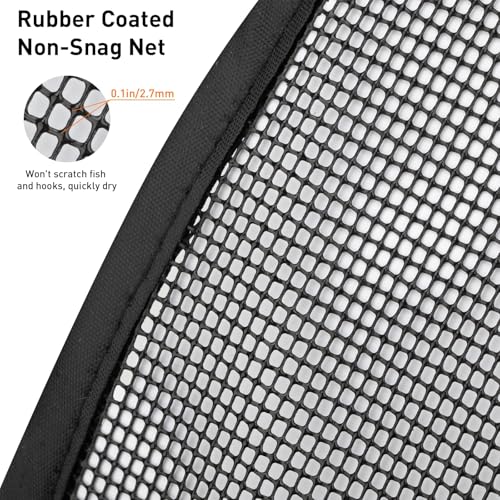 QualyQualy Floating Fish Basket for 5 Gallons Buckets, Foldable Fishing Basket Bait Net for Live Caught, Rubber Coated Mesh Fish Holder for Kayak Fishing Live Well Baitfish Minnow Bucket