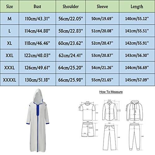 Muslim Robe for Men Arab Long Sleeve Kaftan Islamic Arabic Abaya Silk Thobe Ramadan Middle East Islamic Cloth Shirt Gown - color: #03-white, size: Large