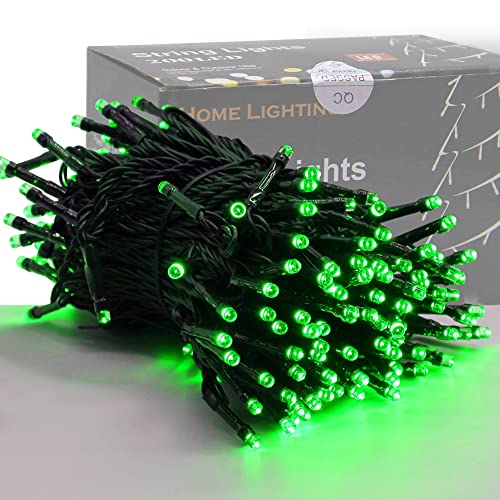 HOME LIGHTING 200 LED 66FT Christmas String Lights, St Patricks Day Fairy Lights with 8 Lighting Modes, String Mini Light Plug in for Indoor Outdoor Tree Garden Wedding Party Decoration, Green - color: Green