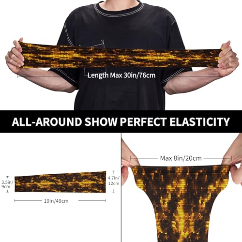 Arm Sleeves Outdoor Garden Sports Cooling Sun Sleeve for Women Men Farm - color: Golden Mosaic