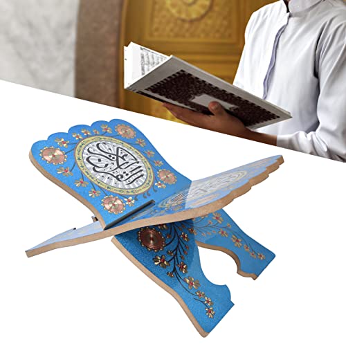 Wooden Folding Book Stand Holder for Holy Scripture Reading, Desktop Religious Book Rack Display, Adjustable Wooden Book Holder for Teachers Kids, Durable Boxwood Book Stand (JM01861)