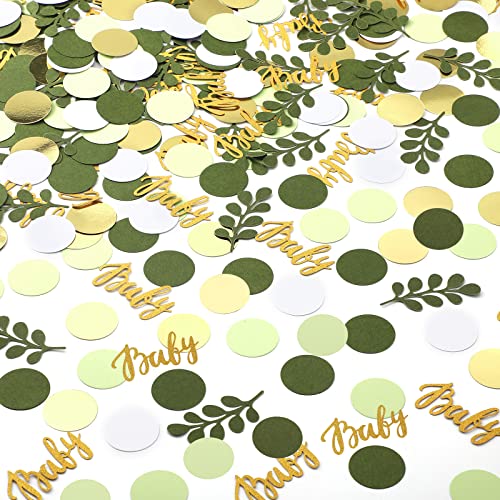 Minatee 400 Pcs Baby Shower Confetti Decorations Table Confetti Dots Gender Reveal Wedding Decor(Elegant Color,Fresh Style) - style: Fresh Style