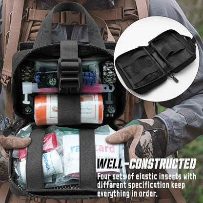 Upgrade Molle Rip Away Ifak Pouch, Tactical Small Belt First Aid Pouch Medical Utility EMT Pouch Only - color: Upgrade - Black