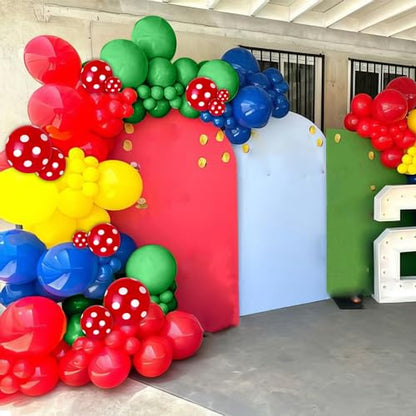 Red Yellow Blue Balloons, Red Blue Green Party Balloons Red Polka Dot Balloons Carnival Circus Balloons Yellow Green Latex Balloons For Kids Adults Birthday Carnival Theme Party Wedding Baby Shower - color: Red Yellow Blue Green