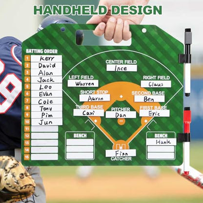 Magnetic Baseball Coaching Clipboard with Carrying Bag, Lineup Board | Double Sided Softball & Baseball Coach Board Dry Erase Clipboard for Coaches with 40 Lineup Cards, Baseball Accessories - style: BBoard with Bag