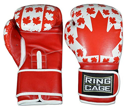 Gym Training Stand-Up Boxing Gloves - color: Canada, size: Regular weighs 12oz