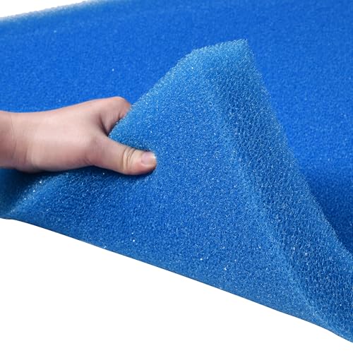Bio Filter Foam Sponges, 20"x20"x1.6" 25PPI Filter Media Pad,Cut-to-Size Foam for Aquarium Fish Tank - size: (20"x20"x1.6"(25PPI)