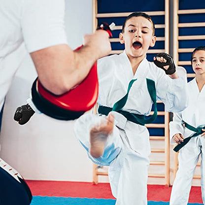 Xinluying MMA Gloves, 8mm EVA Padding, Adjustable Wrist Strap, Women & Kids | Abrasion-Resistant, for Punch Bag, Boxing, Taekwondo, Karate, Martial Arts, Sparring, Heavy Bag Training - color: Black, size: X-Large