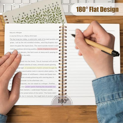 Likjad Christian Spiral Notebook Journal 5.5x8.3, Botanical Bible Scripture Journals for Writing, Religious Christian Gifts for Women, Bible Verse Hardcover Notebooks for Note Taking - color: Botanical Bible