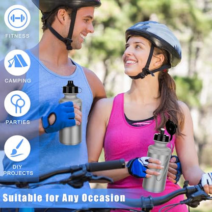 Zubebe 36 Pcs Sports Water Bottles Bulk Squeeze Reusable Bpa-free Plastic Water Bottles End of the Year Gifts Summer Gifts for Students School Travel Hiking Cycling Event Team Gift - color: Silver Gray