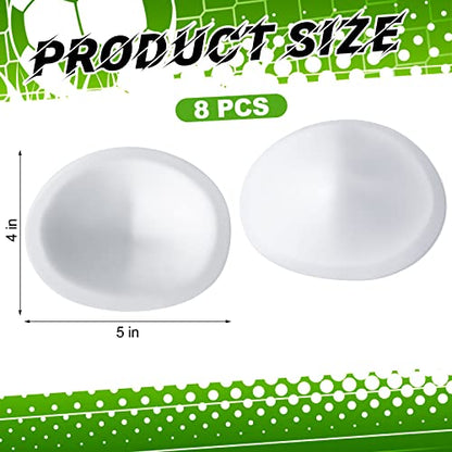 Meooeck 4 Pair Low Rise Knee Pads White Inserts Light Knee Pad Saver for Youth Men Women Kids Adult Football Basketball Volleyball