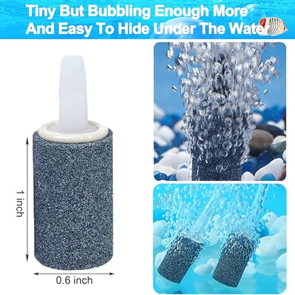 15 Pack Aquarium Air Stones - Air Pump Accessories of 1 Inch Cylinder Fish Tank Air Stone Aerator Bubble Diffuser for Nano Air Pumps Fish Tanks and Small Buckets - size: 1" 15 PCS