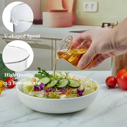 120 ML/4OZ High Borosilicate Glass Measuring Cup-V-Shaped Spout,Glass Measuring Beaker for Kitchen or Restaurant, Easy to Read(SINGLE) - size: 120 ML (4 Oz)-SINGLE