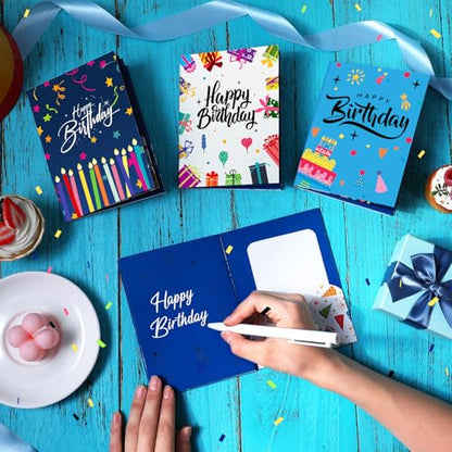 AmazingSpark 4 Set Birthday Gift Card Booklet Cardboard Mini Birthday Money Holder Book for Cash Multiple Money Gift Booklet Party Favor Surprise Card Sleeve Book for Teacher Employee Appreciation - style: Birthday