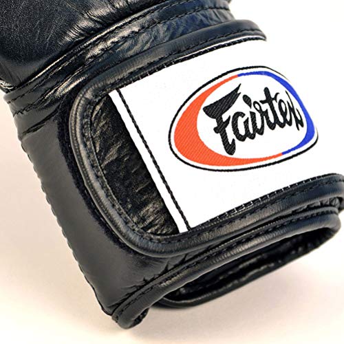 Fairtex BGV1BR Breathable Boxing Gloves, Lightweight Shock Absorbent Gear - color: Black, size: 16 oz