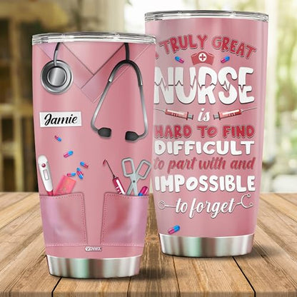 Personalized Nurse Gifts for Women 20oz Stainless Steel Insulated Coffee Cup Travel Mug Tumbler with Lid Appreciation Gift for Mom Wife Christmas Birthday Mother's Day Valentine - color: Nurse