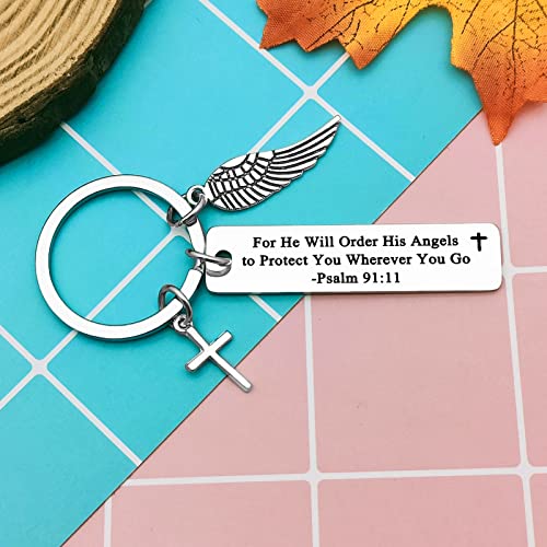 Christian Gift Bible Verse Keychain Religious Jewelry Bible Verse Gifts for Women Men Easter Prayer Christian Jewelry Religious Keychain Christmas Birthday Easter Prayer Present