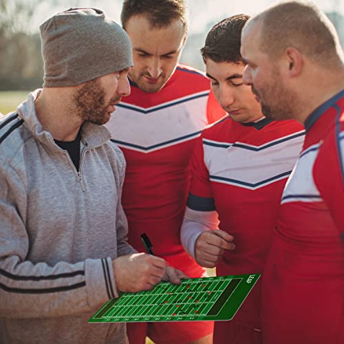 Coach Board Clipboard Premium Tactical Double-Sided Coach Marker Board with Full & Half Court Dry Erase Marker Board for Basketball Baseball Football Soccer Hockey Lacrosse & Volleyball Coahces - color: Football Clipboard