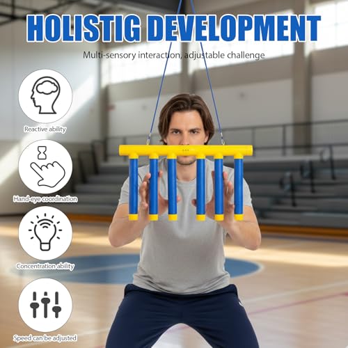 Reflex Game, Hand Eye Coordination Training, Reflex Challenge for Party Nights, Reaction Time Training, Stick Drop Reflex Challenge Game, Catching Sticks Game, Yellow