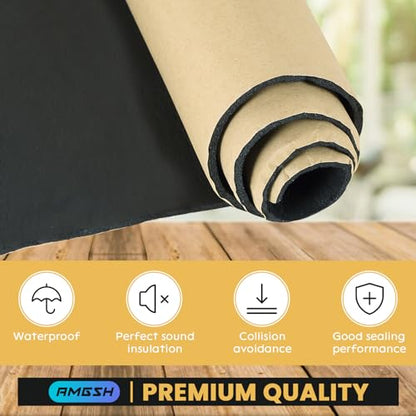 1/8”T X 12”W X 24”L Sponge Neoprene with Adhesive Foam Rubber Sheet | Padding Gaskets,Crafts for Weather proofing or Stripping DIY Gasket or Sealing Material - size: 1/8” Thick X 12” Wide X 24” Long
