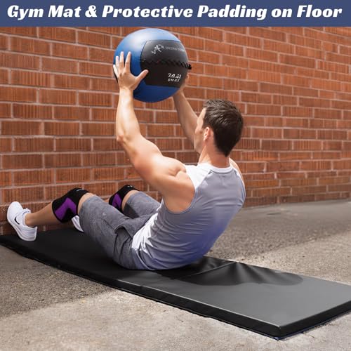 1-Piece Wall Pads for Gym, 2" Thick Wall Cushion Padding Basketball Court Garage Wall Mount Protector, 60" L x 24" W Anti Collision Exercise Mats for Basement Taekwondo - color: Black