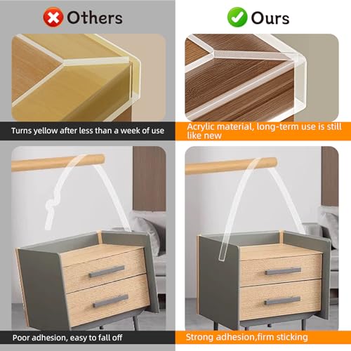 Clear Edge Protector Strip Sharp Edge Wrap Cover Tape,1.18 in x 9.84 FT,Self Adhesive Protective Bumper Guards for Cabinet Door Desk Glass Table Bed Furniture, Kitchen Countertop, Waterproof - size: 1.18in x 9.84FT