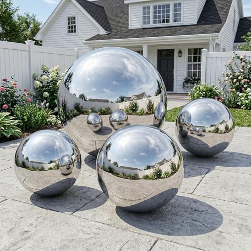 4PCS Silver Inflatable Mirror Ball Set,Reusable PVC Mirror Balls Large Event Decoration Hanging&Standing Balloon with Electric Pump for Event,Wedding,Party Decor(Silver, 4Pcs+Pump) - color: Silver, size: 4Pcs+Pump