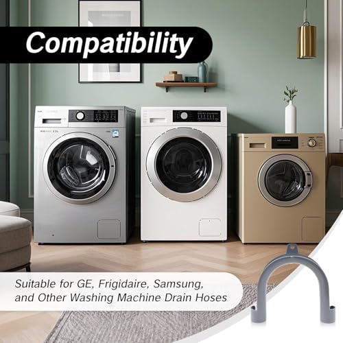 NIIIYTYB PVC Washing Machine Drain Hose Holder Hook U-Shaped Drain Clamp Fits 1-1/4" Pipe Secure Holder for Laundry Room Organization