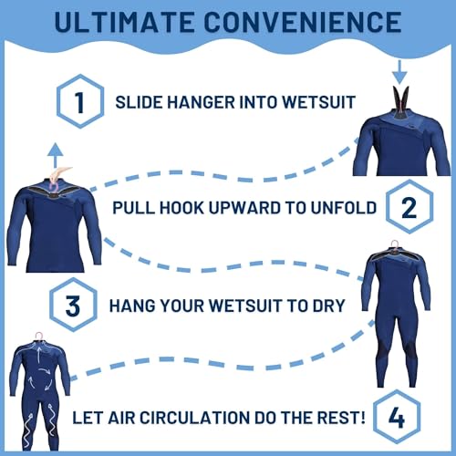 Hang 11' Wetsuit Hanger - Improves Your Wet Suit Longevity, Quick Dryer, Foldable Wetsuit Hangers for Surfers, Ideal for Drysuit Scuba Diving Gear & BCD, Surfing Accessories, Surfing Gifts (Pink) - color: Pink