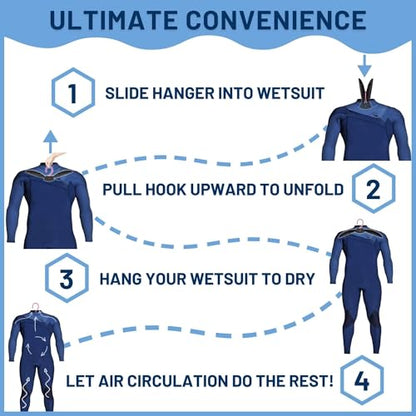 Hang 11' Wetsuit Hanger - Improves Your Wet Suit Longevity, Quick Dryer, Foldable Wetsuit Hangers for Surfers, Ideal for Drysuit Scuba Diving Gear & BCD, Surfing Accessories, Surfing Gifts (Pink) - color: Pink