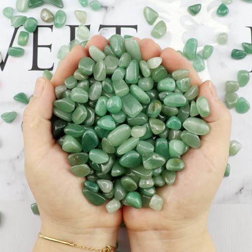 Aquarium Gravel 0.96LB Succulent Rocks Natural Pebbles Vase Filler Home Fish Tank Decor Crushed Stones Quartz Tumbled Polished Bulk - Green Aventurine - color: Green Aventurine