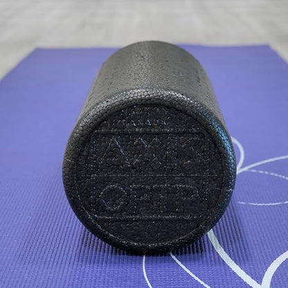 OPTP AXIS Firm Foam Roller, High Density Foam Roller for Physical Therapy, Yoga, Pilates, Fitness Exercise and Sports Training (Black, 12" X 6" Round) - color: Black - 12" X 6" Round