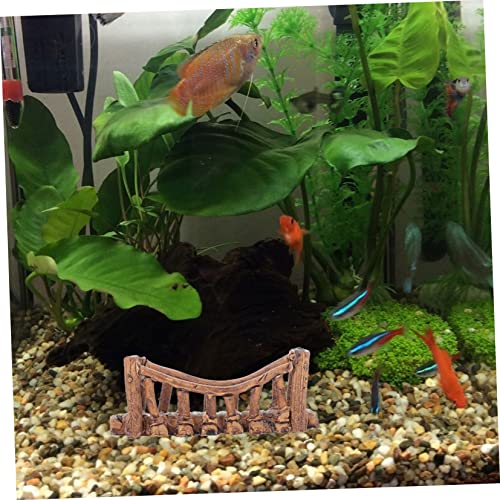 GALPADA 2pcs Aquarium Bridge Decor for Fish Tanks Fake Bridge Adornment for Aquatic Landscapes Shrimp and Turtle Accessories for Aquatic Environments