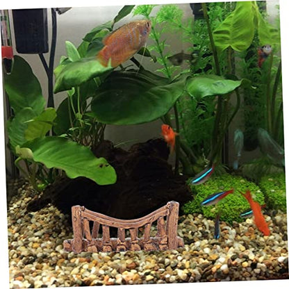GALPADA 2pcs Aquarium Bridge Decor for Fish Tanks Fake Bridge Adornment for Aquatic Landscapes Shrimp and Turtle Accessories for Aquatic Environments