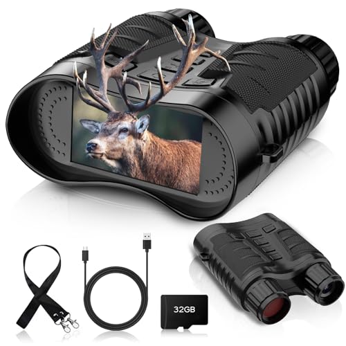4K Night Vision Goggles Binoculars,Tech Gifts, for Men & Teens - color: Matte Black