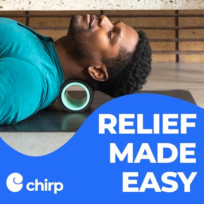 Chirp Wheel+ Foam Roller, Back & Neck Pain Relief, Mint 4-Inch | Focus Neck and Back Roller, Foam Roller for Tension Headaches, Trigger Point and Pressure Point Massage, 4 Inch - size: 4" - Focus