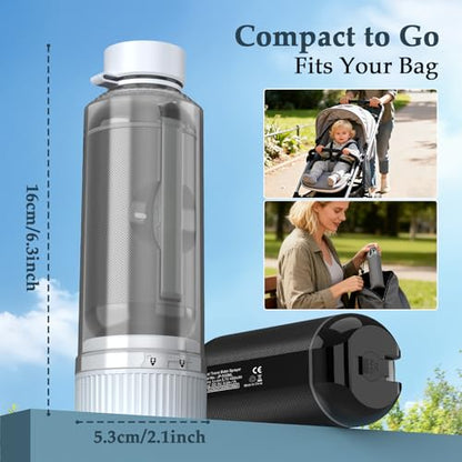 Portable Bidet for Travel, Rechargeable Waterproof Sprayer, Black - color: Blackgray