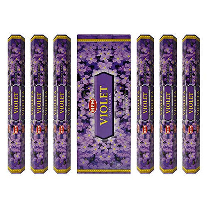 Violet Incense Sticks and Incense Stick Holder Bundle Insence Insense Hem Incense Sticks - color: Violet