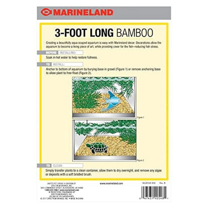 Marineland Bamboo 3 Feet, Décor For Aquariums and Terrariums