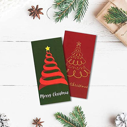 BEST PAPER GREETINGS Money Cards for Cash Gift - Secure Trifold Cash Gift Envelopes - Six Tree Designs & Card Holders - Cardstock & Money Envelopes - 3.6 x 7.25 in, Pack of 36 - style: Xmas Tree
