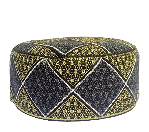 Kufi Men's Unisex Muslim Men Prayer Cap Ramadaan Caps Eid Kufis Handmade Namaz Hat Beanie - color: Green, size: X-Large