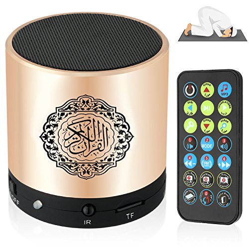 Portable Digital Quran Speaker with Remote Control over18 Reciters and 15Translations Available Quality Qur'an Speaker Arabic English French, Urdu etc Mp3 FM Radio