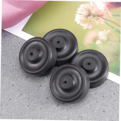 Happyyami 5pcs A5 Silicone Aquarium Oxygen Pump Membrane Replacement for Small Fish Tank Air Pump Accessories Black - size: 3.50X3.50X1.50CM