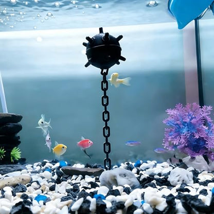 Floating Ornament with Suction Cup for Fish Tank, Decorative Item for Aquariums, Featuring an Underwater Torpedo Design Sea Mine