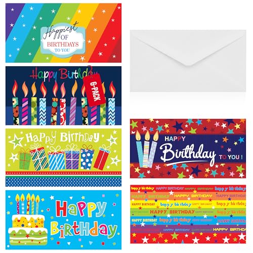 Iconikal 24-Pack Gift Card Money Holders with Envelopes Birthday