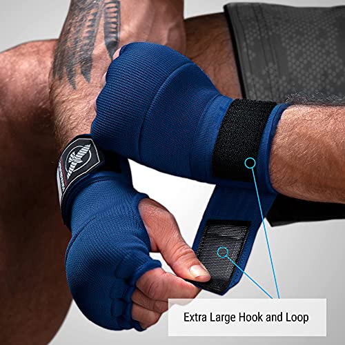Hayabusa Quick Gel Boxing Hand Wrap Gloves - color: Blue, size: Large