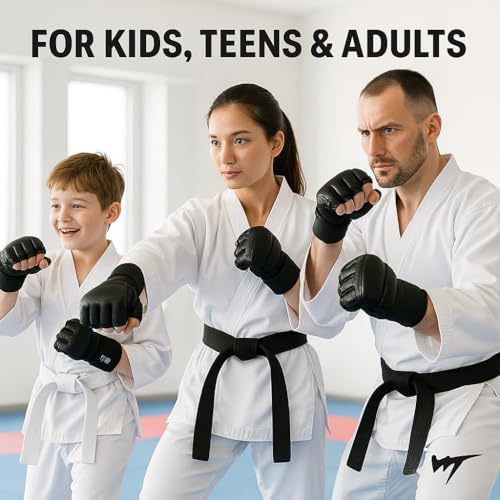 Taekwondo Sparring Gear Set with Shoes and Gloves, Karate Hand and Foot Protectors for Boxing and Kickboxing, Wrist Wraps and Ankle Support Gear for Men, Women, and Kids Training - size: Large