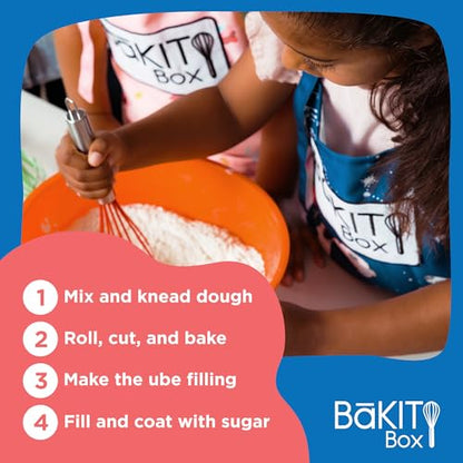 BāKIT Box Ube Treasure Donuts Kit – Make Ube Donuts at Home with Kids | Baking Kit with STEM Activities, Pre-Measured Ingredients, and Educational Fun - color: Ube Treasure Donuts